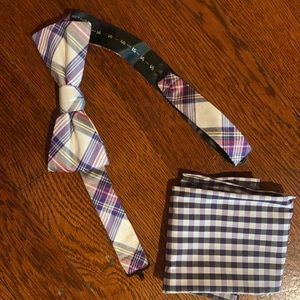 Men’s bow tie and pocket square.